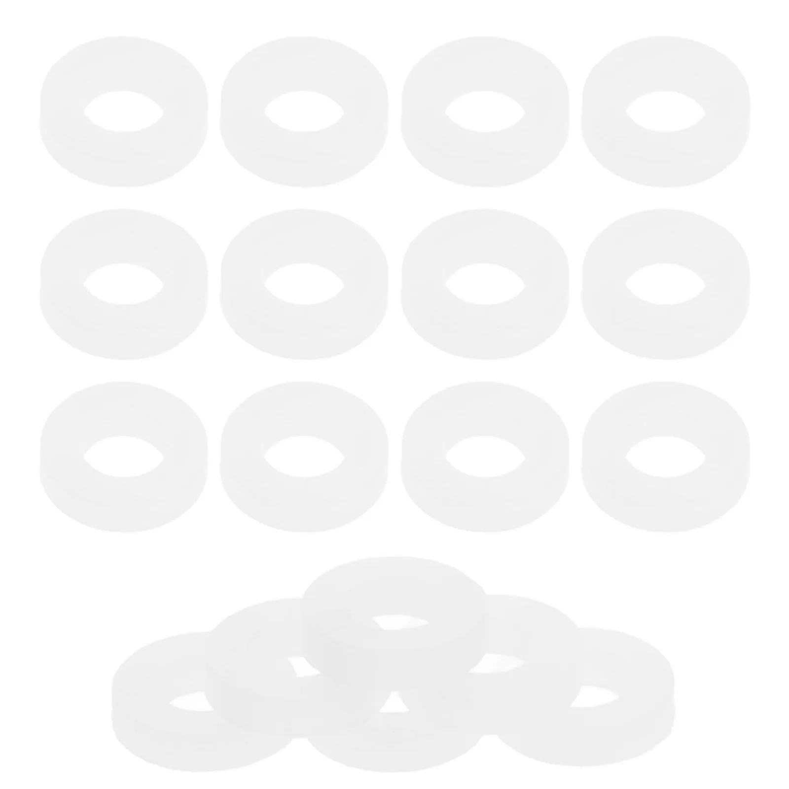 

100 Pcs White Washers for Snare Drum Set Accessories Plastic Small Percussion Instrument Parts Bass Drum Pad Supplies