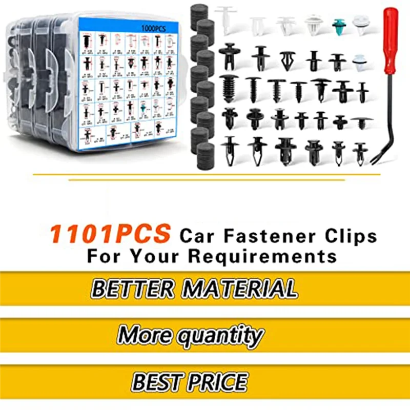 

VC-Innovative-Car Clamps 1101 Pieces Car Door Panel Clips 32 Sizes Body Remover Universal For Ford Toyota Chrysler BMW Benz Niss
