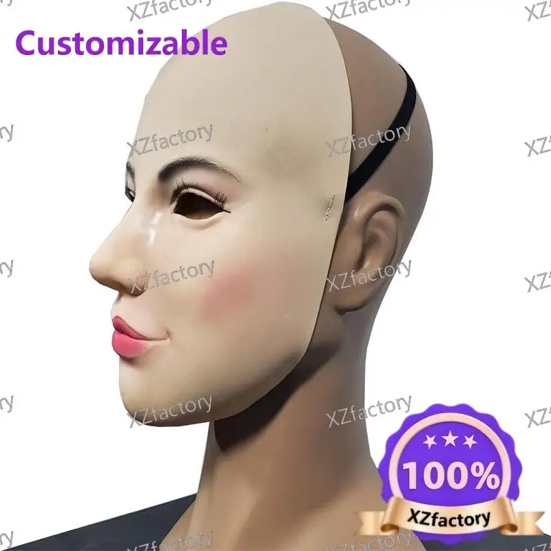 Factory Direct 2026 Top RatedGirl face mask beautiful woman  latex beautiful woman live female cos  for face real ball