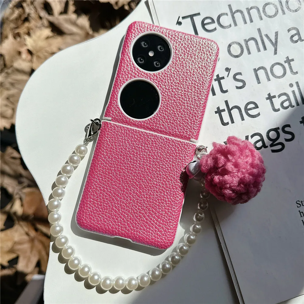 Korean Hairball Laser Hinge Case For Xiaomi Mix Flip Case Huawei Pocket2 P50Pocket S OPPO Find N3Fllip VIVO X Flip Magic V Flip