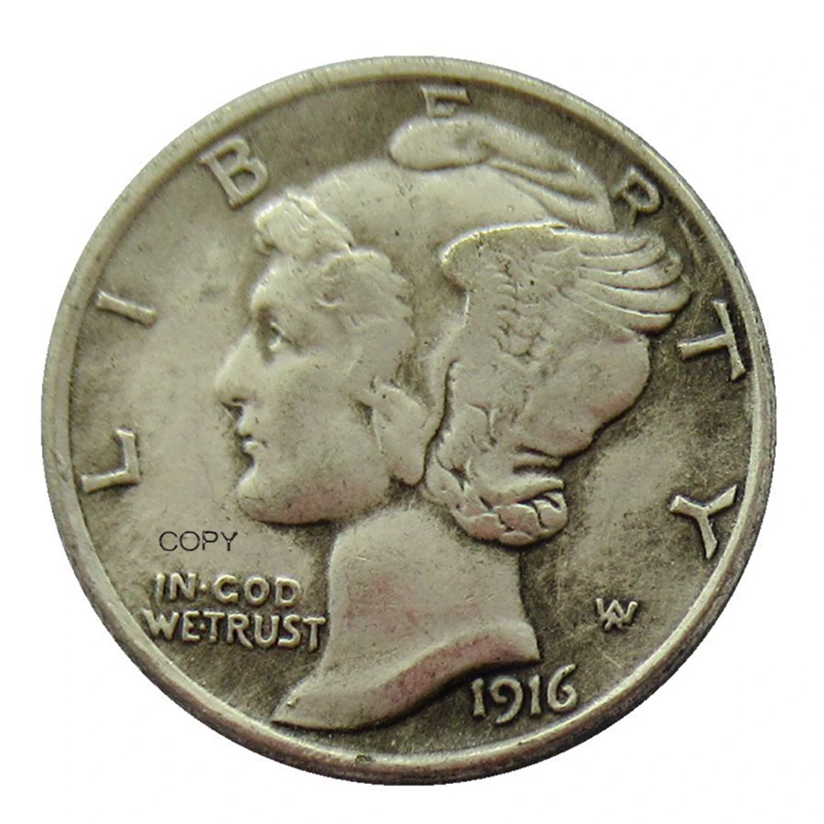 Reproduction US 1916-1945 D Mint One Dime Mercury Silver Plated Commemorative Coins