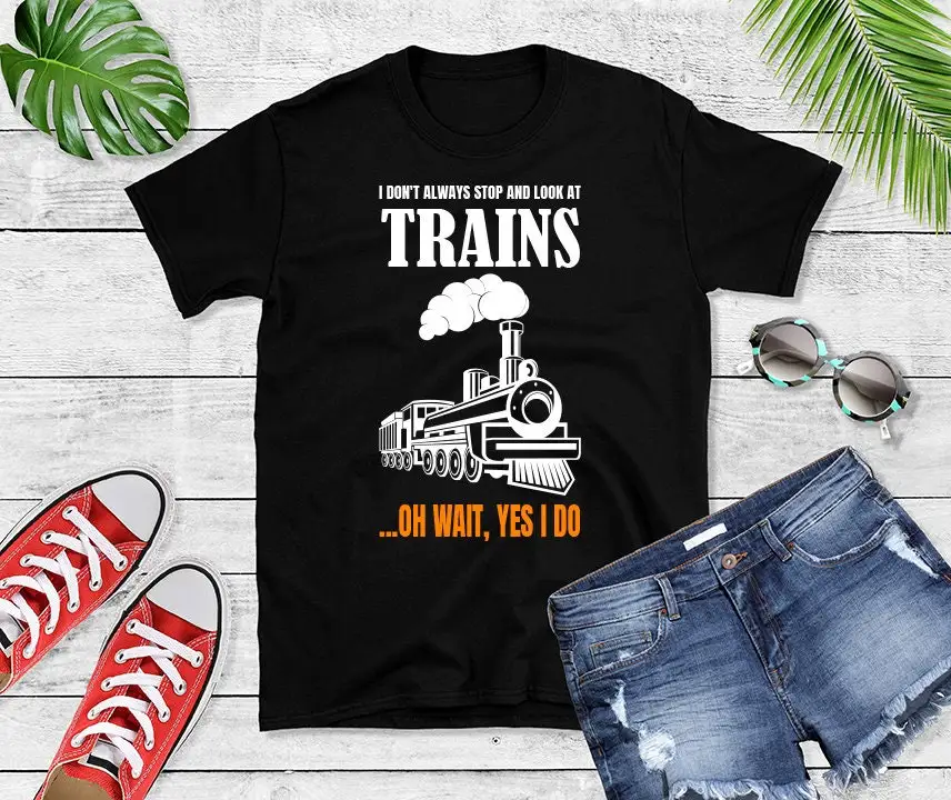 Train Railroad T Shirt Engineer Outfit Locomotive Idea Lovers Apparel