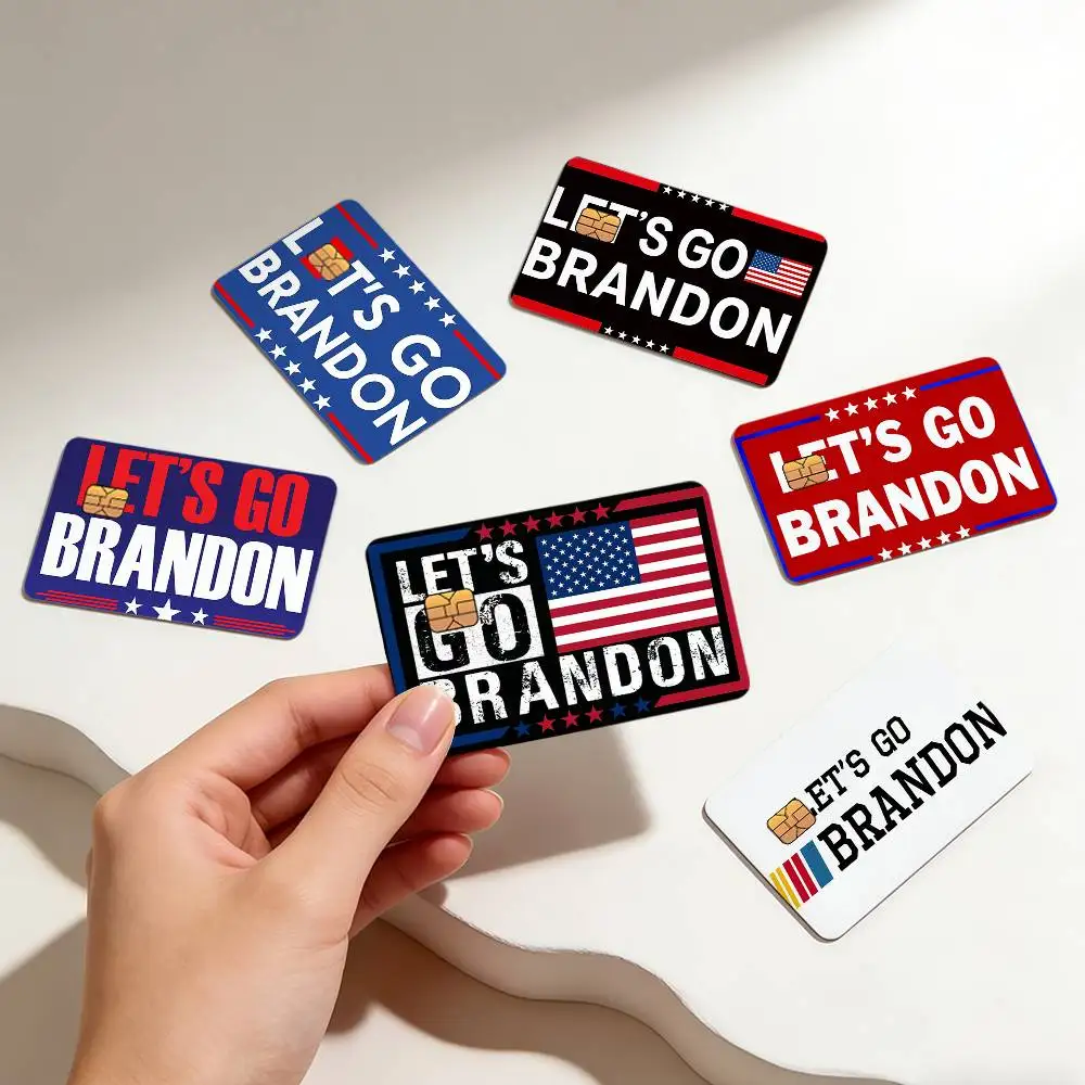 Lets Go b-Brandon Credit Card Skin Sticker Cover Decal Wrap Debit Card Stickers Durable Removable