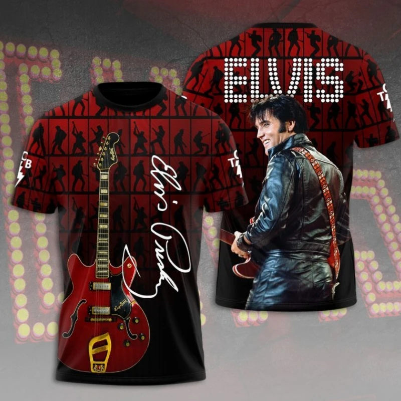 

Men's T-Shirts Hip Hop Rock Music Style Short Sleeve Tops Funny 3D Violin Print Tee Casual O-neck Loose Pullover Fashion Clothes