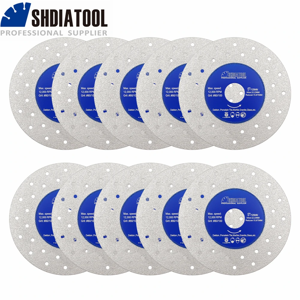 

SHDIATOOL Dia125mm Rock Grinding Cutting Disc Ultra-Thin Saw Blade 5Inch Multi Hole Disc Marble Ceramic Tile Glass Cutter Plate