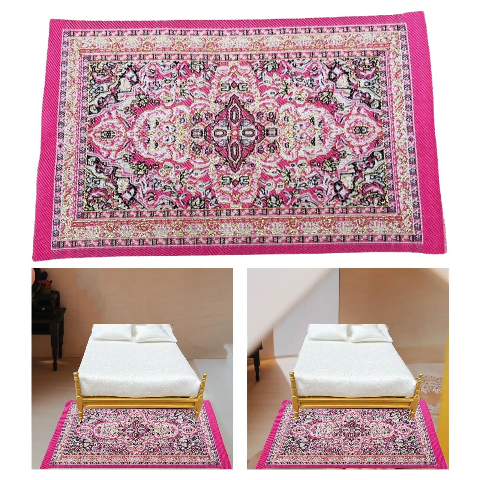 

Набор из 9 миниатюрных ковриков для кукольного домика, аксессуары для ролевых игр, игрушки, миниатюрные напольные коврики