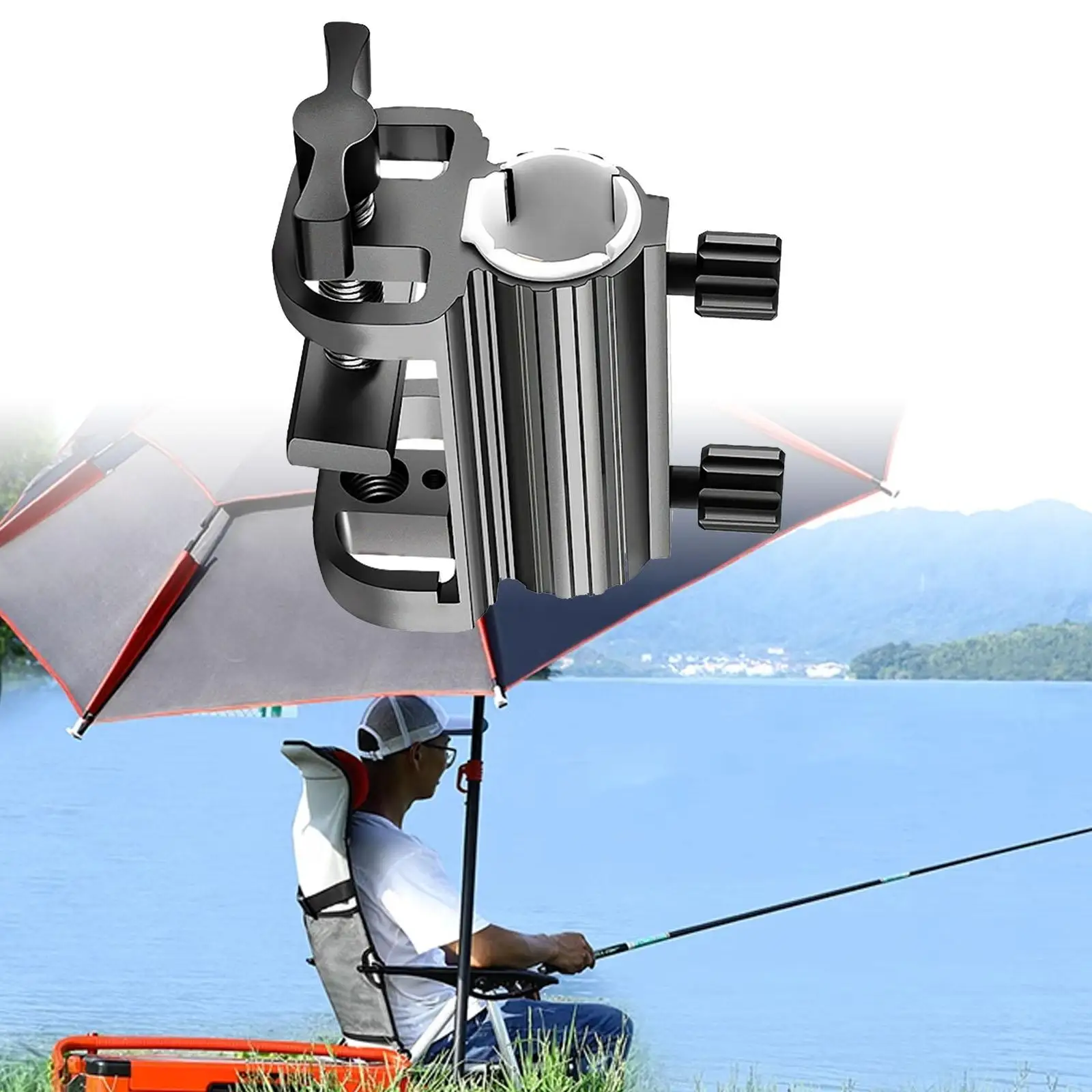 Aluminum Alloy Multifunctional Ground Umbrella Stand Fishing Parasol Holder Umbrella Stand Lightweight Umbrella Holder Clamp