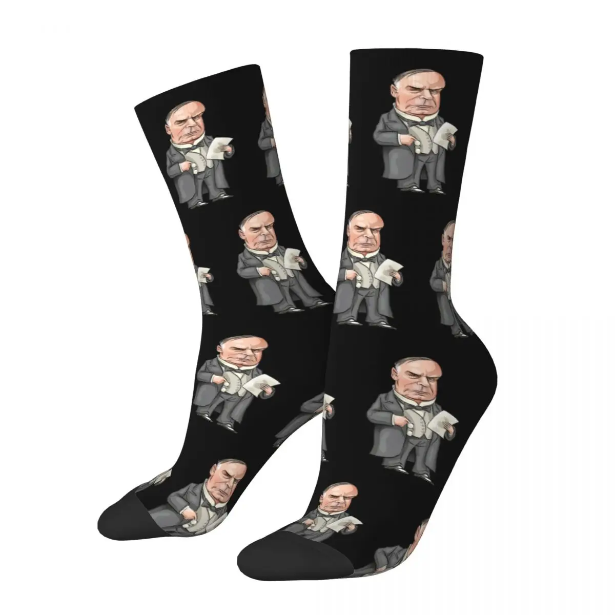 Calcetines de algodón con diseño de presidente William McKinley, medias cálidas de moda Unisex, mejor Idea de regalo
