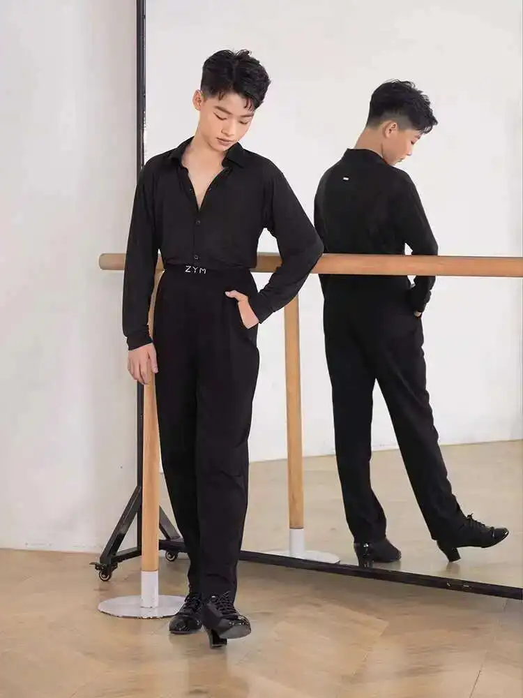

Small ZYM[Geodetic System]Pants With A Relaxed And Lazy Style, Western Style Trousers For Boys, Latin Dance Clothes, Autumn