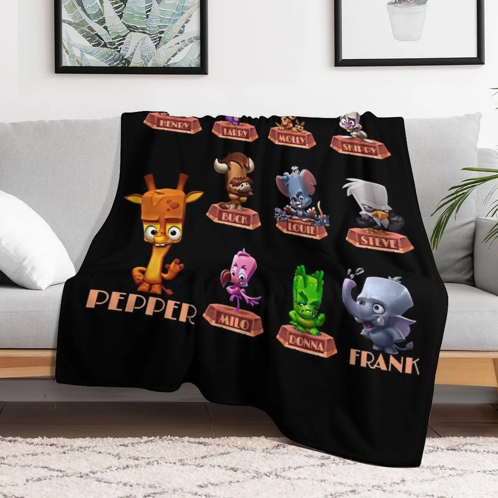 People Call Me Zooba Battle Arena Royale Characters N 02 Zoo Gift For Fans Throw Blanket Luxury Giant Sofa anime Blankets