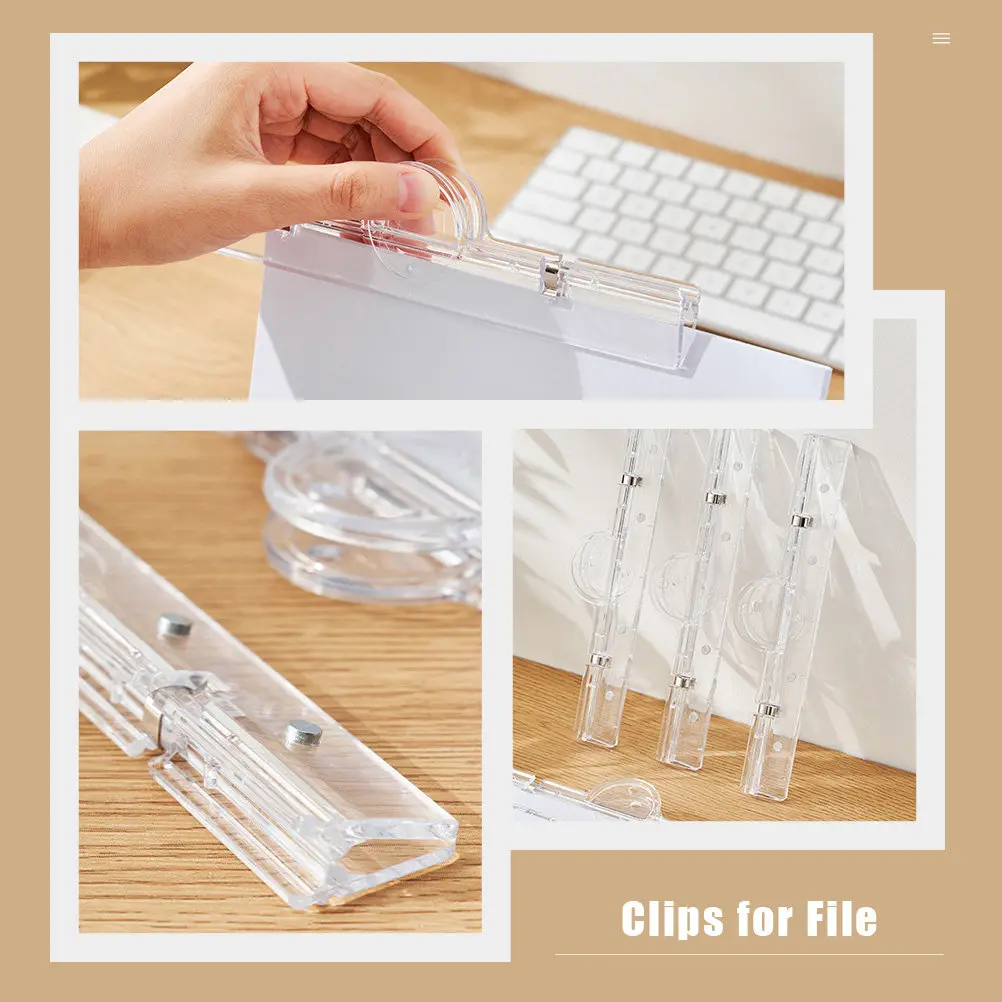 2Pcs Bills Clips Japanese Style Multi Functional File Clamps Document Organizer Paper Binder Clips Office Supplies