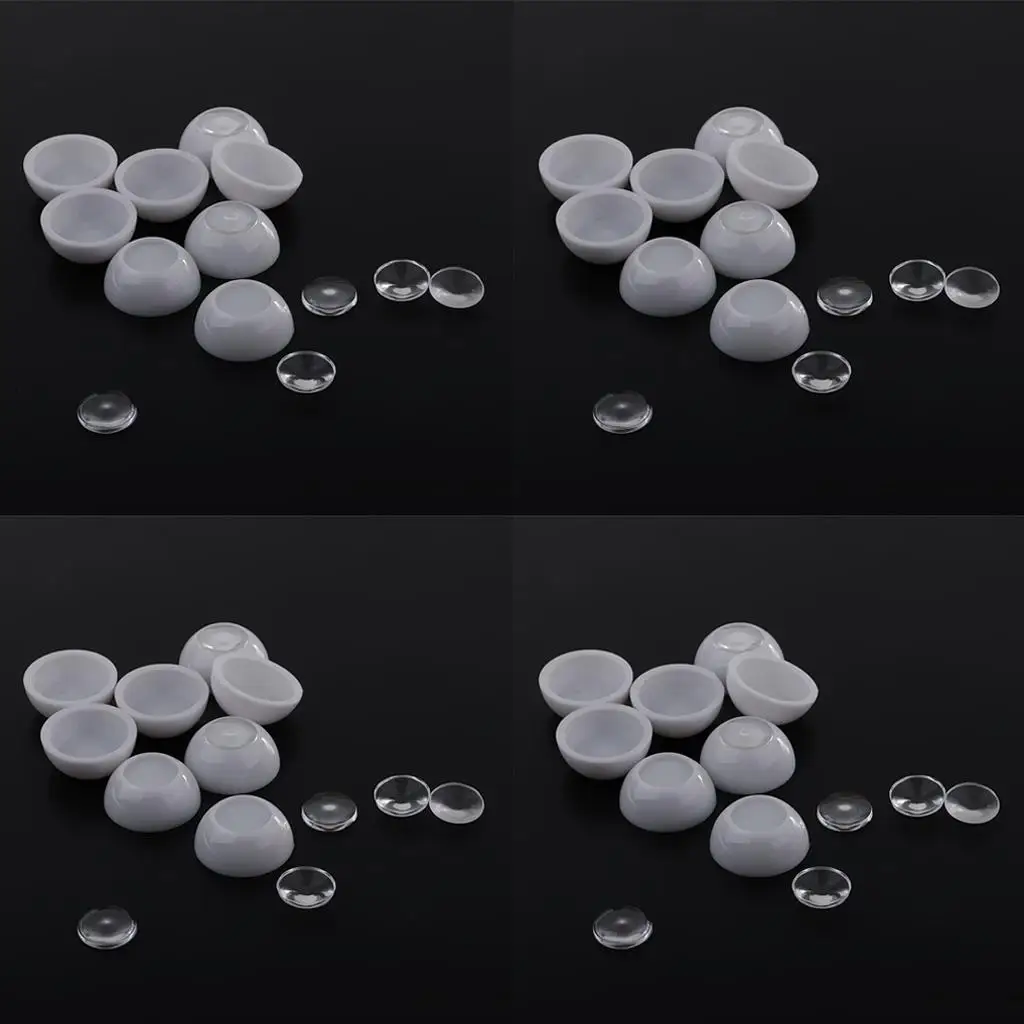 

Doll Plastic Eyes with Clear Acrylic Iris Slice Kit DIY Supplies for Blythe Doll Eyes Chip Customization