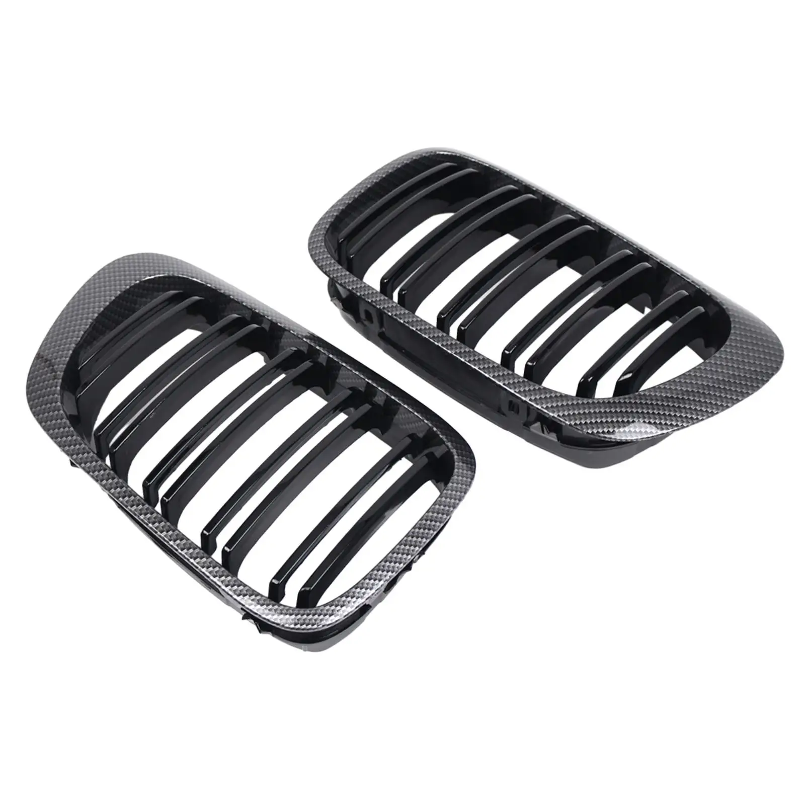 2 Pieces Front Kidney Bumper Grille Car Exterior Parts Car Accessories for BMW E46 M3 Vehicle Repair Parts Easily Install