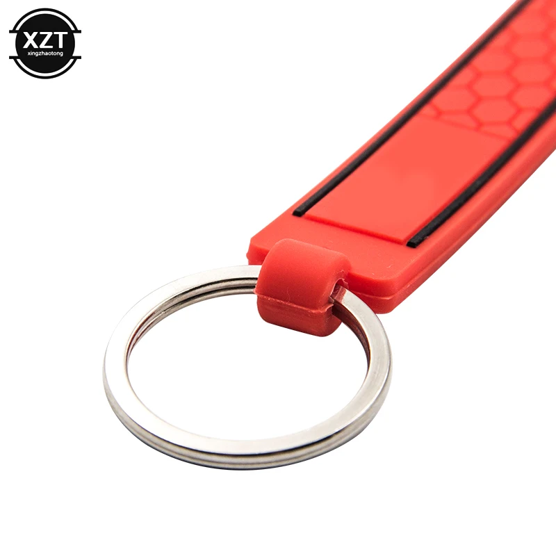 Car Keychain Cool Silicone GTI Logo Emblem Badge Key Ring for VW Golf MK2 MK3 MK4 MK5 MK6 MK7 Polo Car Styling Auto Accessories