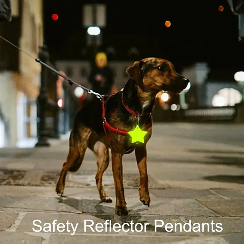 10 قطعة نجوم ملونة عاكسة المفاتيح على ظهره اكسسوارات قلادة ليلة ركوب الوجهين عاكس حلقة رئيسية #5