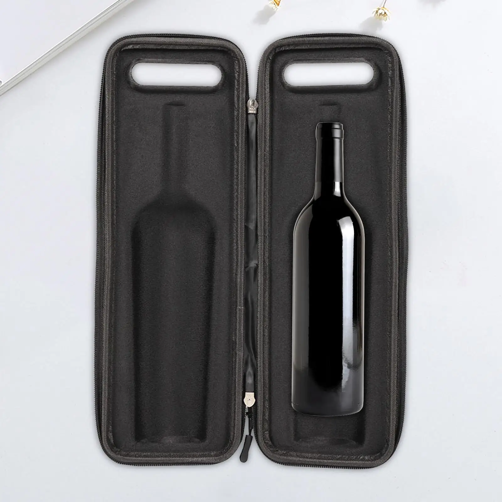 Single Bottle Wine Carrier Storage Case EVA with Handle Travel Party Packing Box Wine Totes Bag Sleeve Organizer Wine Lovers