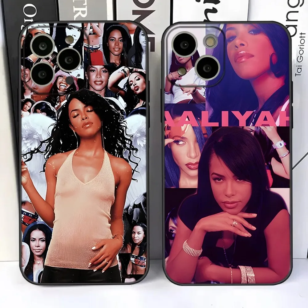 A-Aaliyah Hip Hop Music Phone Case For iPhone 15,14,13,12,11 Plus,Pro,Max,XR,XS,X,7,8 Plus,SE,Mini Silicone Soft