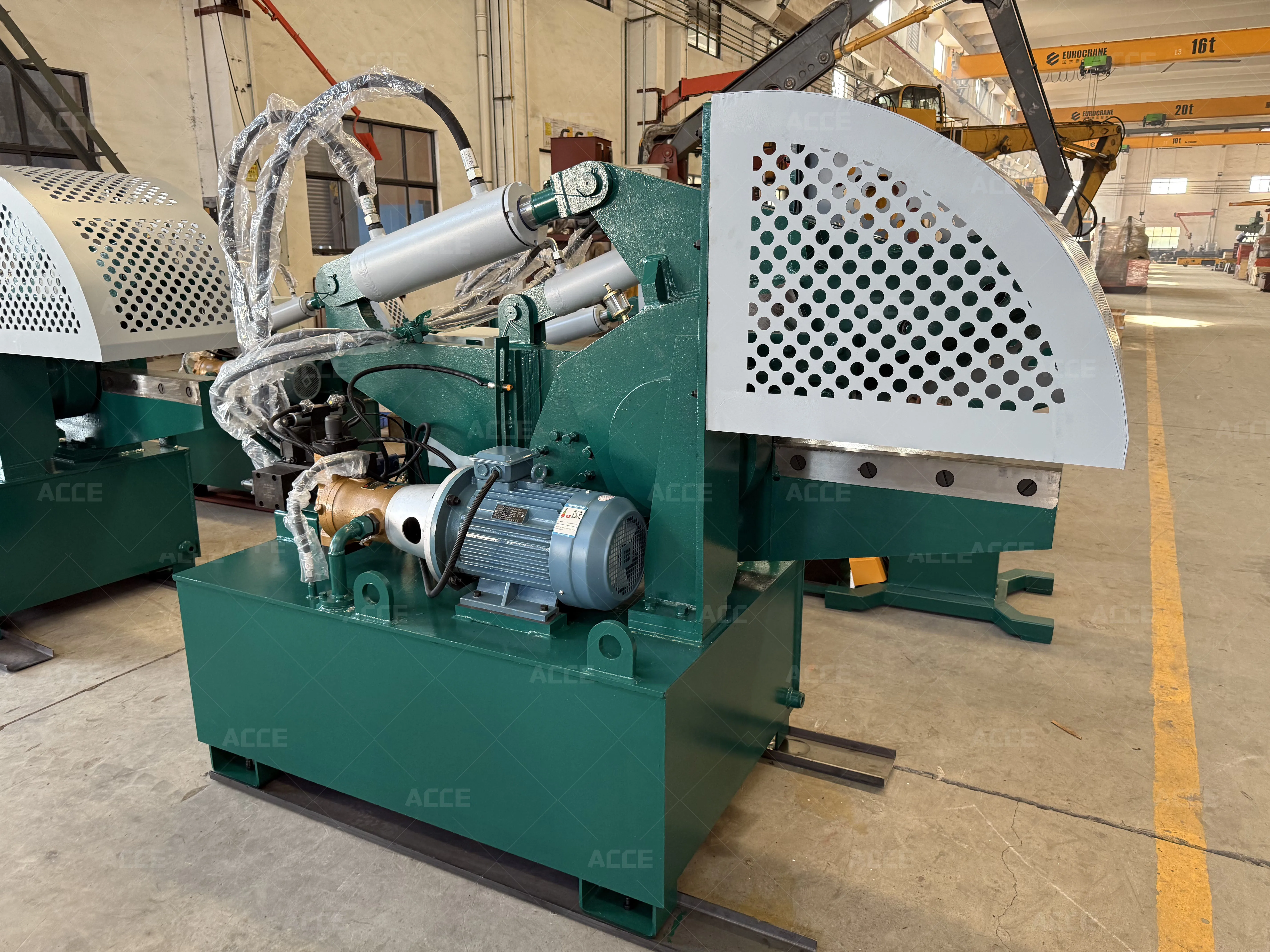 AS-250B Hydraulic Alligator Shear Steel Shearing Machine New With Motor For Stainless Steel & Aluminum Metal Processing