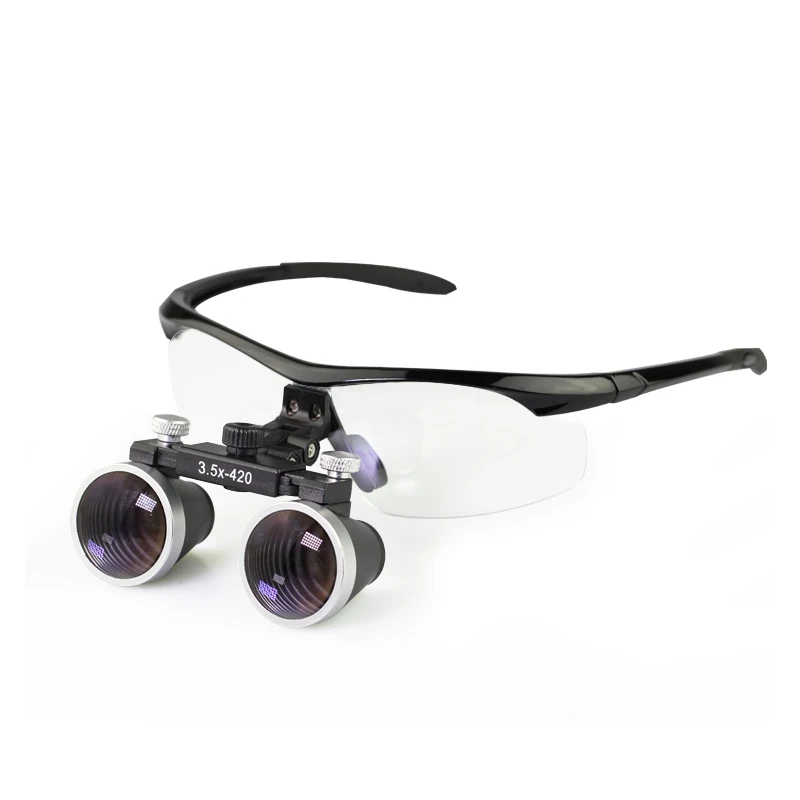 Dental Binocular Magnifier 2.5X 3.5X Ultra Lightweight Optical Magnifier 320-420mm Magnifier for Dental Surgery