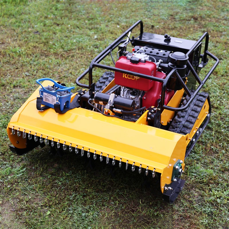 Customized Remote-Controlled Tracked Lawn Mower Flail Mower with Cutting Width Strong Adaptability