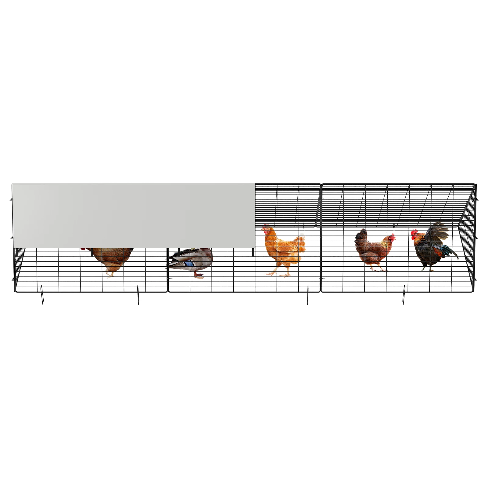 Portable Metal Bird Ladder Tunnel – Weatherproof Cover – Secure Outdoor Poultry Run & Enclosure for Chickens, Ducks, Rabbits – Fits Chicken Coop – Expandable Bird Cage Accessory for Yard