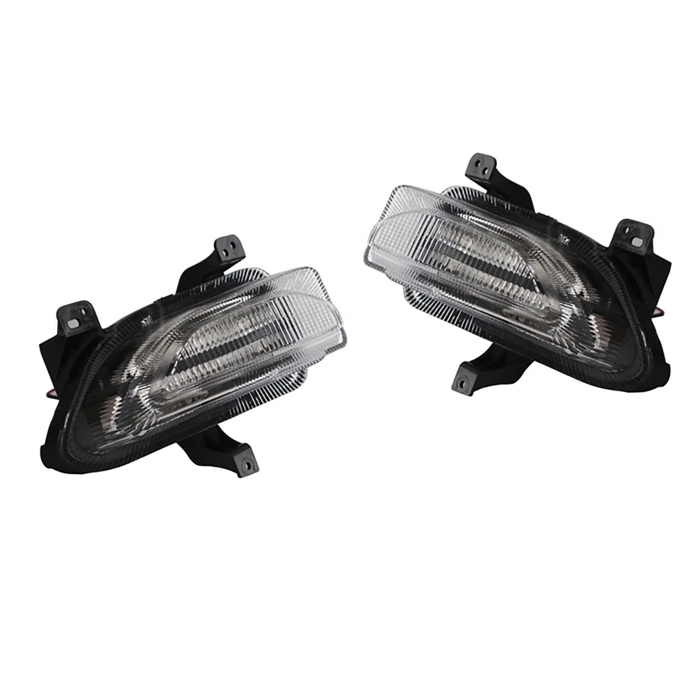 with Amber Turn Signal For Jeep Renegade 2015-2018 Front Bumper LED Driving Fog Lamp Daytime Running Light Fog Light Assembly