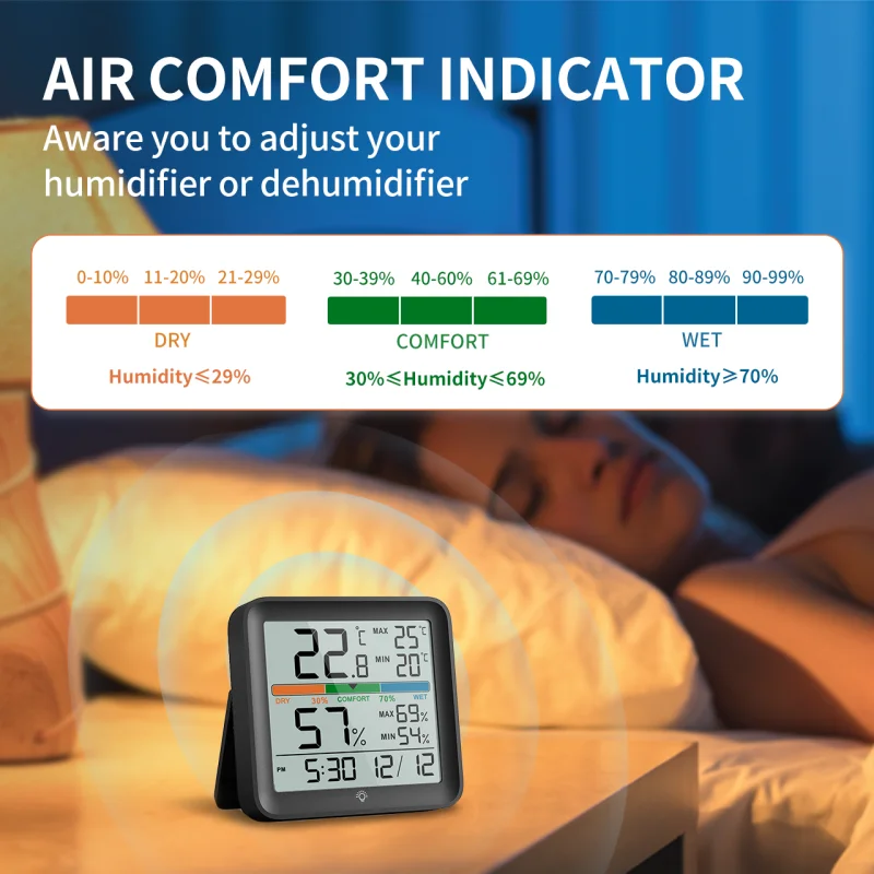 Cyfrowy termometr NOKLEAD do użytku w pomieszczeniach LCD Higrometr miernik temperatury i wilgotności czujnik stacja pogodowa do inteligentnego