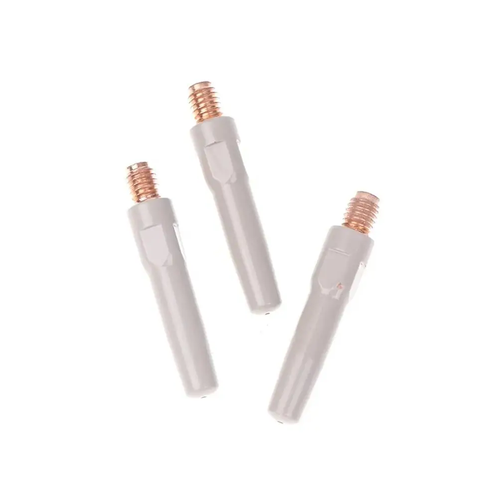 1Pcs Durable Coating Protect Welding Contact Tips 45mm 0.8/1.0/1.2mm MIG Nozzle Tip Conductive Copper Welding Tool Parts