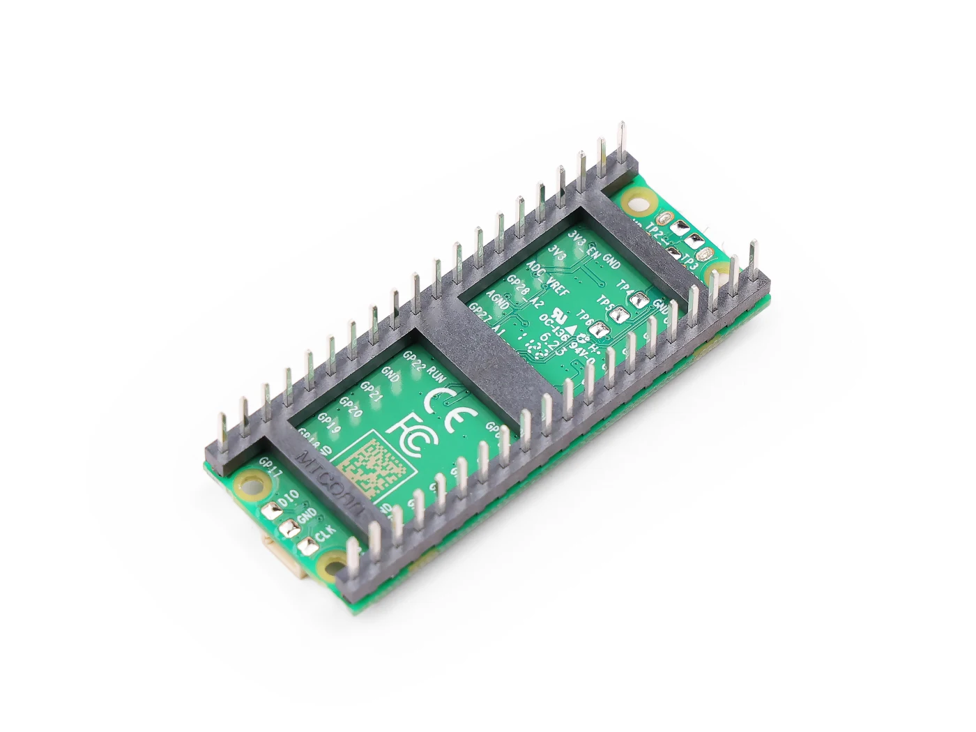 Raspberry Pi Pico H Microcontroller Development Board With Pre-Soldered Header and Debug Connector, Based on Raspberry Pi RP2040