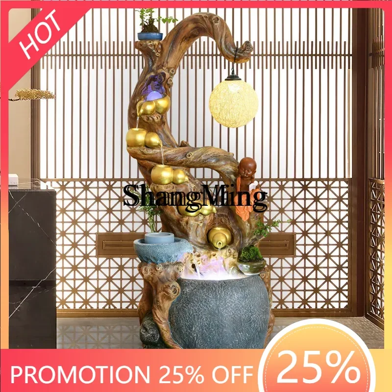 FG good-looking  circulating water fountain ornament fish tank living room balcony floor to ceiling lucky gourd decoration