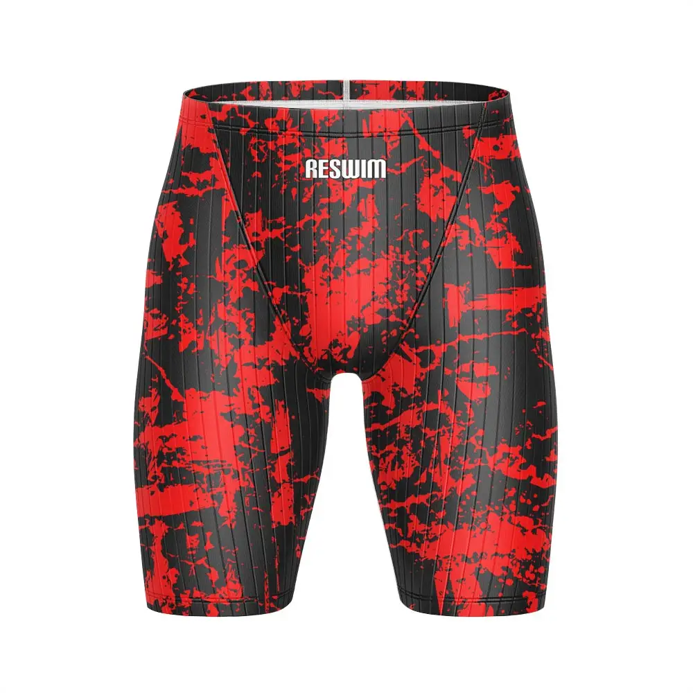 2024 Men's Swim Jammer Shorts Endurance Athletic Training Swimsuit Swimming Trunks Boys Beach Tights Short Jammers Bathing Suit