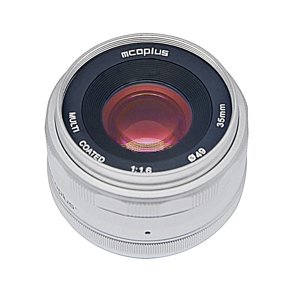 Mcoplus 수동 고정 프라임 렌즈, 소니 E 마운트 A6000 A6100 A6300 A6400 A6600 A7 A7II NEX-3 A5100 A5000 A7S 용, 35mm f1.6 APS-C