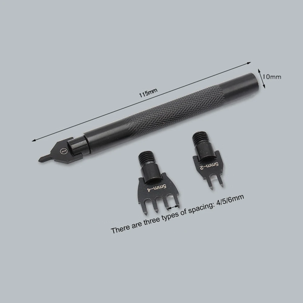 Detachable Black Steel Diamond Cutting Set Method Cutting Teeth 1+2+4+6 Upgraded Version 4/5/6mm Pitch DIY Leather Drilling Tool