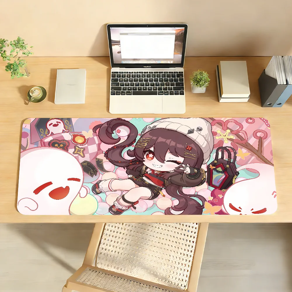 Hu Tao Genshin Impact Mouse Pad For Office Gaming And Keyboards Non-Slip Large Waterproof view 2