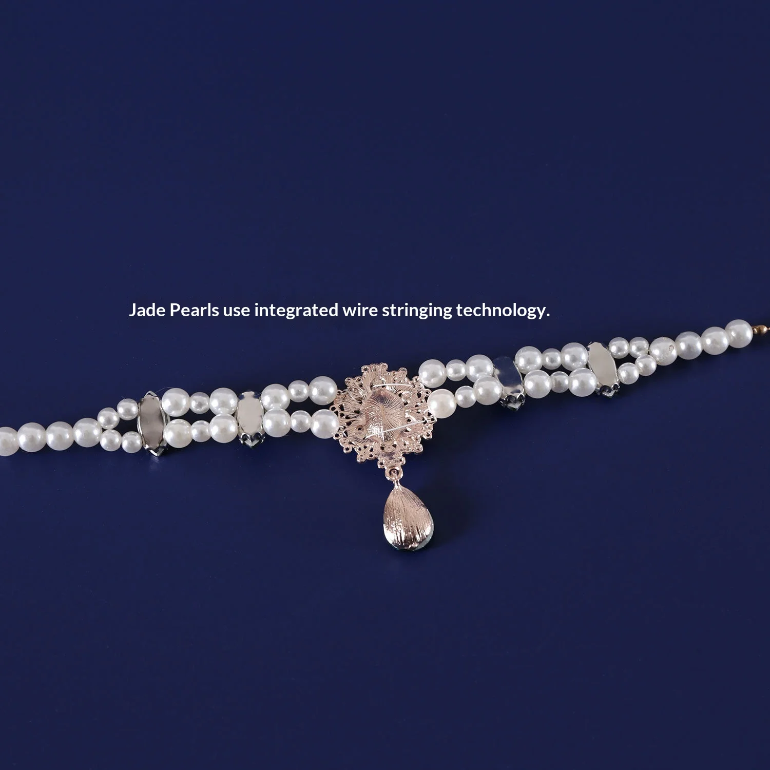 Hunde- und Katzen-Perlenkette Kristall-Edelstein-Anhänger Halsband Haustier-Schmuck Luxuriöses Katzenhalsband Modisches Accessoire Foto-Requisite – Detail 4