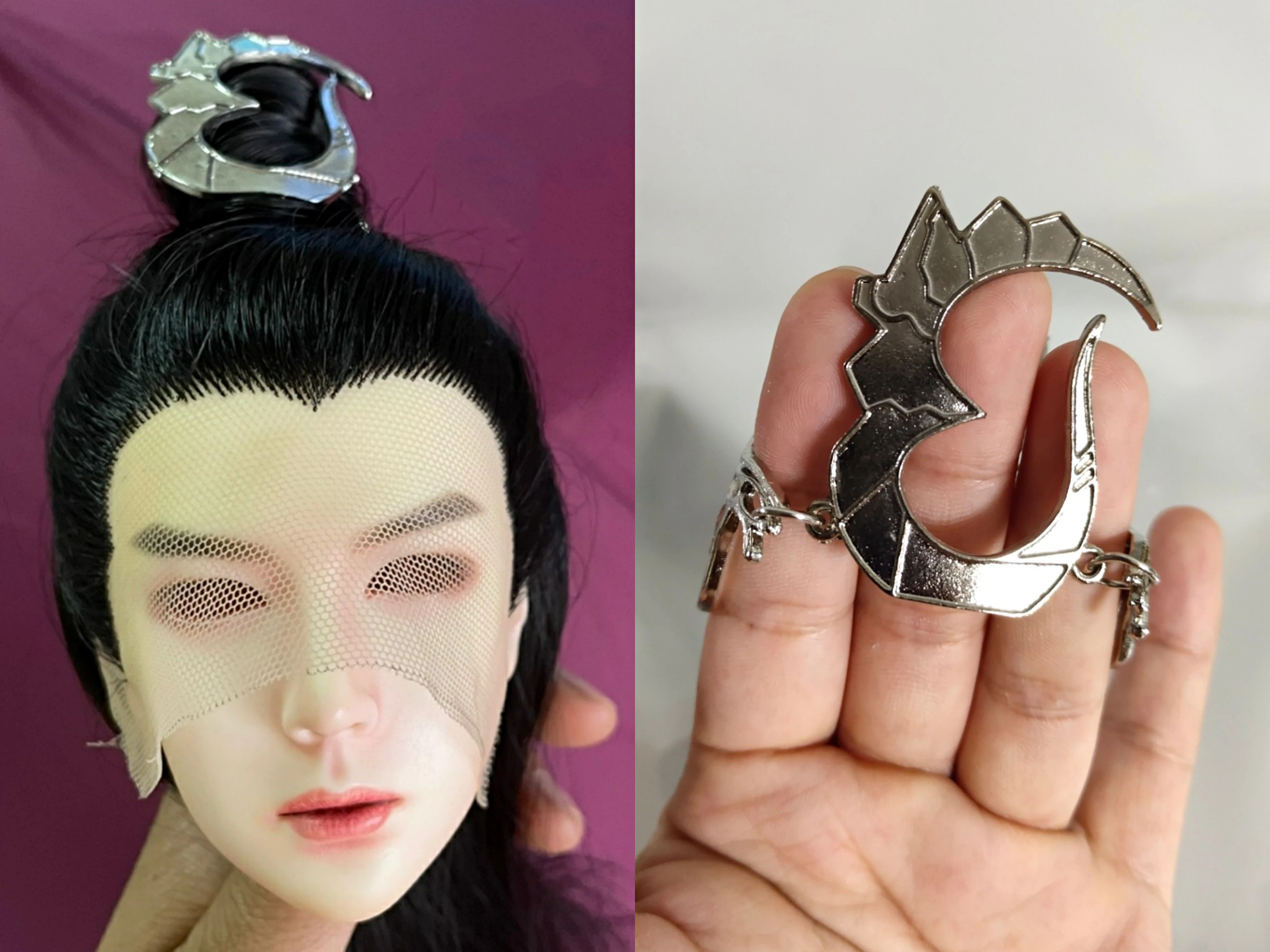 Diadema de muñeca BJD de 70cm, accesorios para el cabello, banda para la cabeza, The Untamed MDZS Lan Wangji Wang Yibo chino antiguo, 1/3