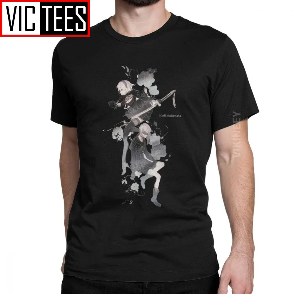 

Nier Automata Men T Shirt 2020 YoRHa 2B Game Humor O Neck T-Shirt Pure Cotton Classic Camisas Hombre