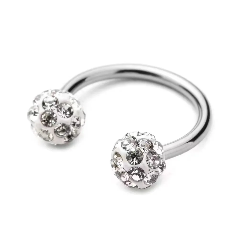 5pc Stainless Steel Rhinestone - Body Jewelry Metal Types 评论和价格