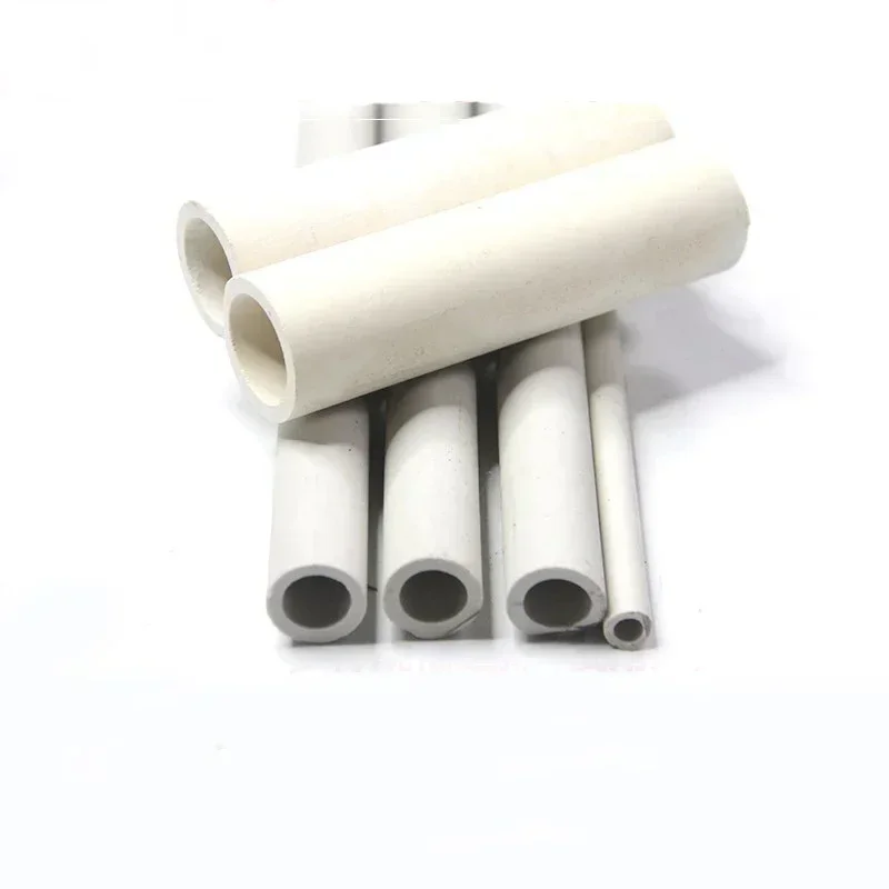 High Temperature Resistant Ceramic Tube Hollow Insulating Burning Pipe, 200mm Length 4mm Id 8mm Od, Corrosion And Wear Resistant