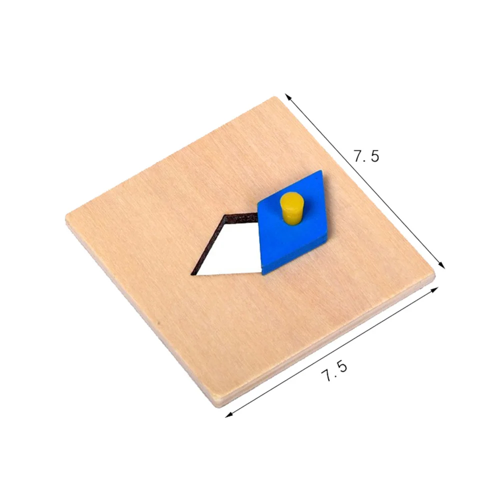 10Pcs Wood Shape Insets Educational Puzzle Set Early Childhood Development Math Color Recognition Eye Coordination