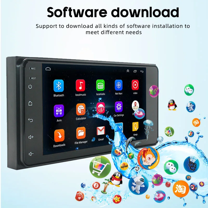 

Ultra Thin 7 Inch Car Radio Quad Core CPU Support DVR USB Recorder Multi Language Menu