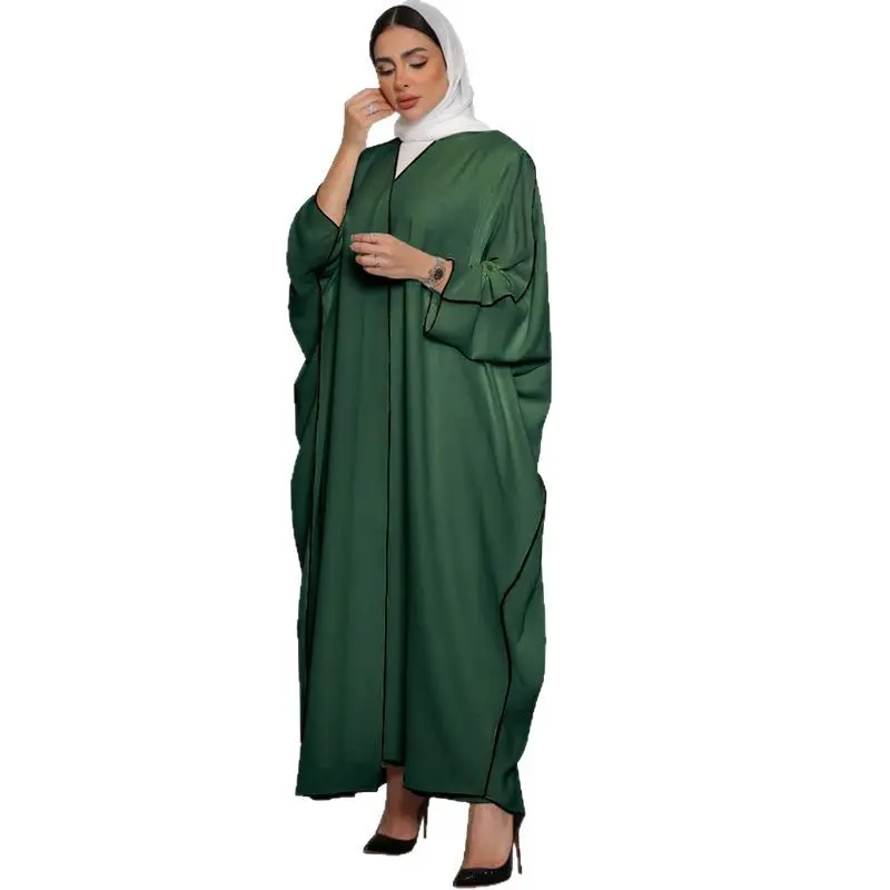 Eid Abaya Abito Donna Cardigan Abito Aperto Abaya Abiti Lunghi Modesti Musulmano Jalabiya Marocco Dubai Caftano Abiti Ramadan