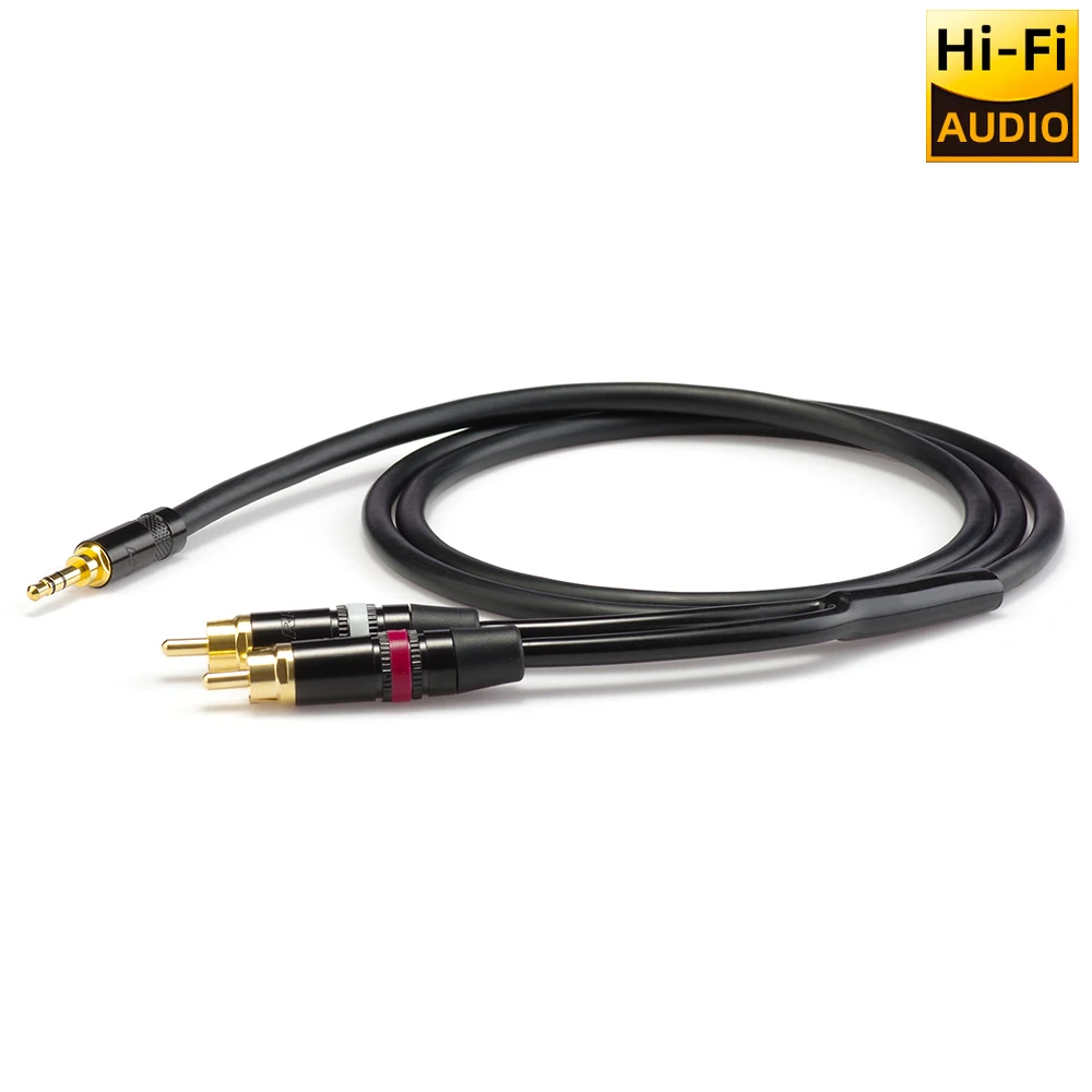 ▲   Japoński kabel Mogami 2549 HIFI 3.5mm do Dual RCA Audio OFC REAN pozłacane wtyki do wzmacniacza, głośnika, komputera, karty dźwiękowej — zdjęcie produktu 3