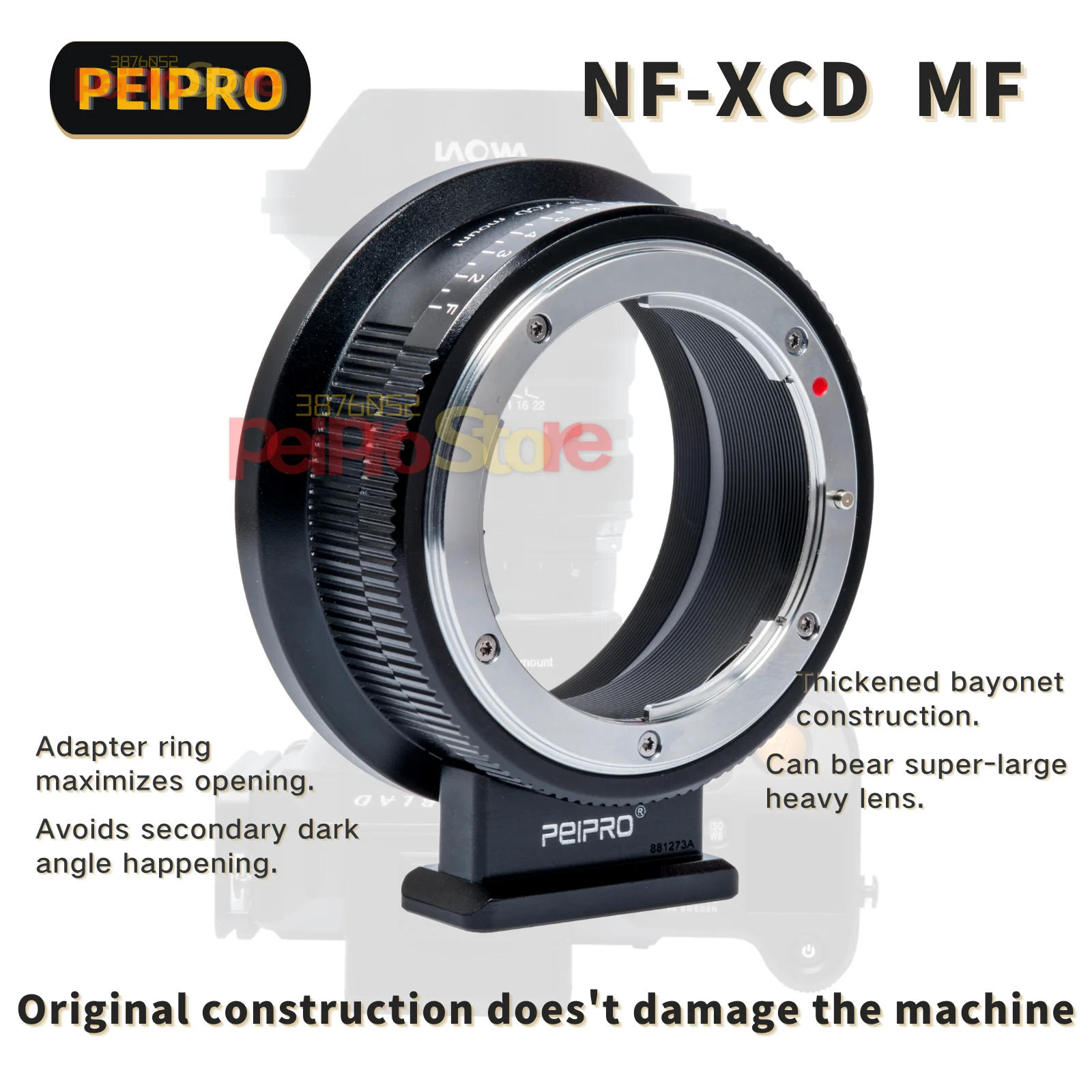 Peipro NF-XCD conversor adaptador de lente para lente nikon para hasselblad x2d/x1d/x1d cameras/907 montagem câmeras