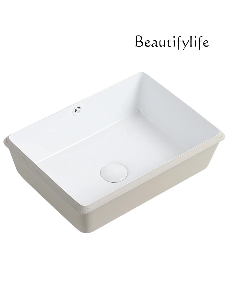 Seamless connection under the counter basin Ceramic rock slab countertop Embedded round square toilet  degree splicing hand