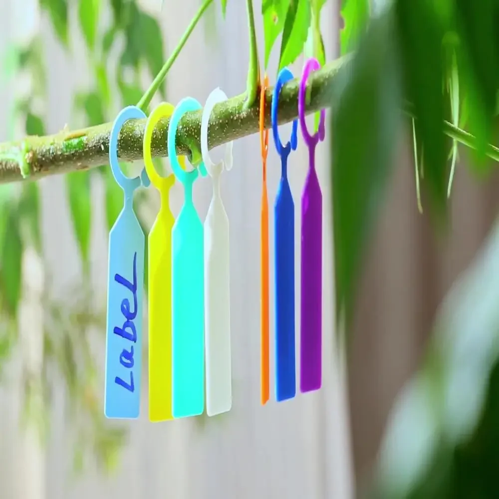 100pcs/set High Quality Plastic Plant Tags Pot Marker Hanging Tags Greenhouse Bonsai Collar Nursery Garden Labels