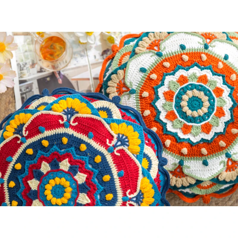 DIY Knitting Cushion Cover Material Package Hand Woven Self-control Home Furnishings Crochet Para Tejer