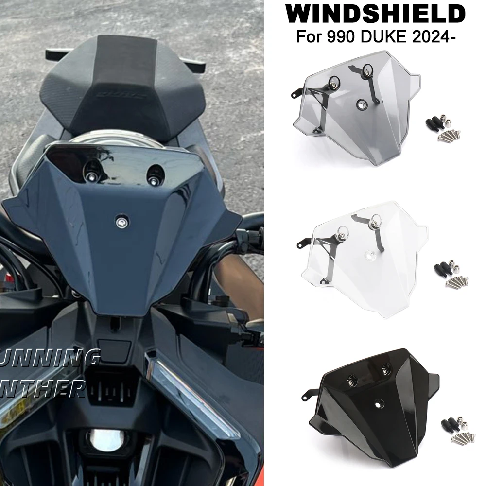 

Motorcycle Accessories For Duke990 DUKE 990 2024 2025 Deflector Wind Shield Fly Screen Front Windshield Fairing