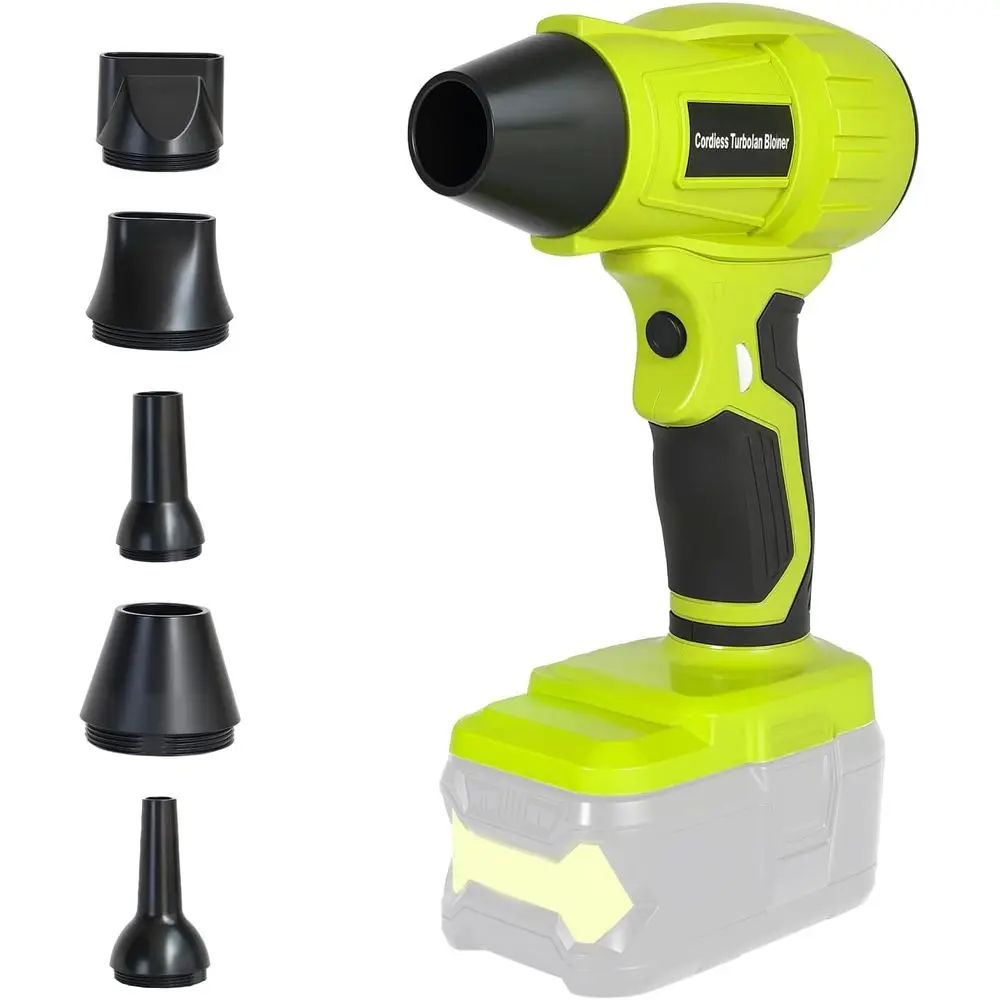 

18V Li-ion Battery, Variable Speed Leaf Blower Handheld Electric with 5 Attachments for Small Areas Precision Cleaning (No Batte