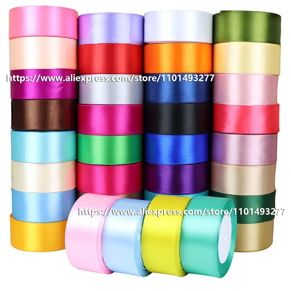 22meters/Roll Satin Ribbons For Crafts Bow Handmade DIY Gift Wrapping Party Wedding Christmas Decorative 0.6-5cm Width